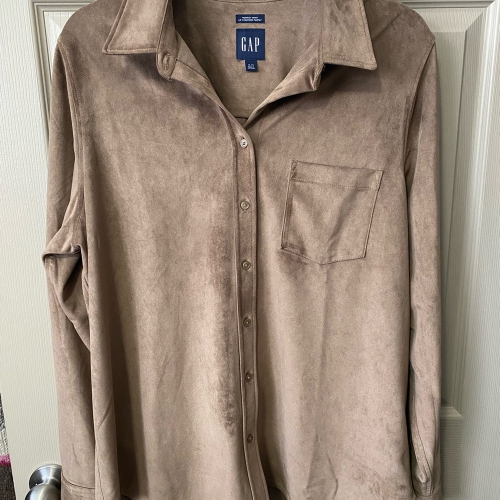 GAP Tan Button Down Shirt with Soft Fabric